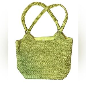The SAK crochet lime green  shoulder bag